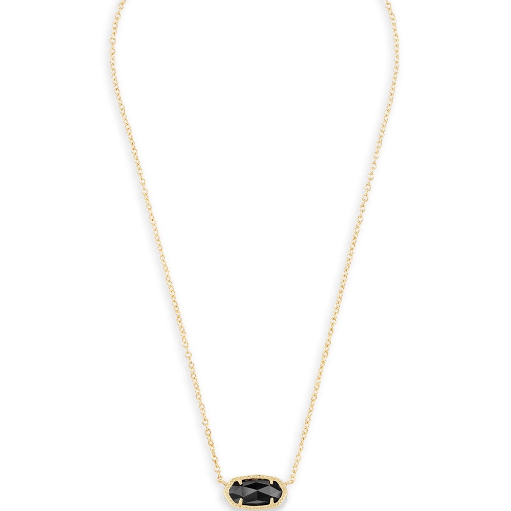 Kendra Scott Elisa Gold Pendant Necklace in Black